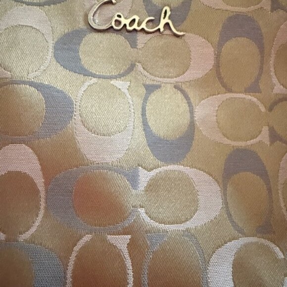 Coach medium pocketbook blue/grey and gold - Picture 2 of 5